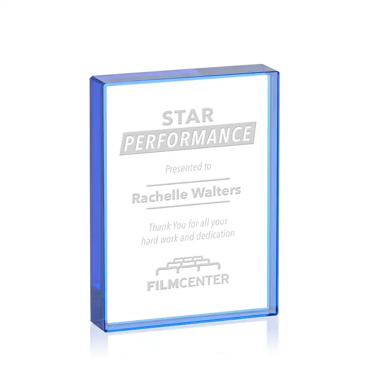 Verona Starfire Crystal Paperweight - Deep Etch #31