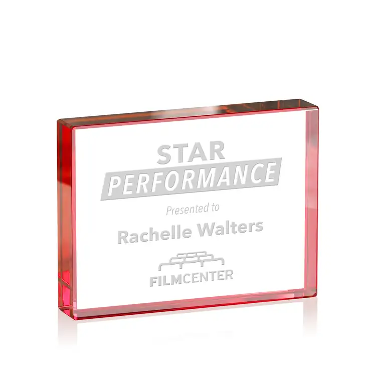 Verona Starfire Crystal Paperweight - Deep Etch #33