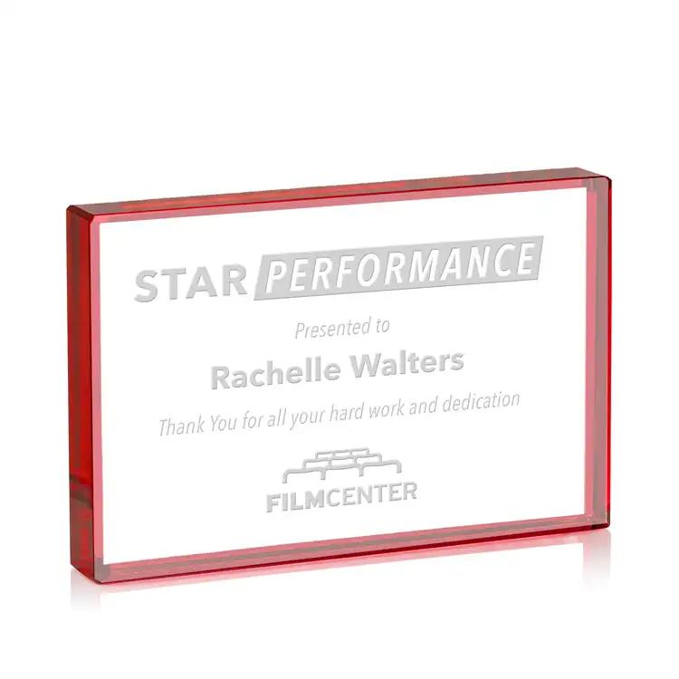 Verona Starfire Crystal Paperweight - Deep Etch #35