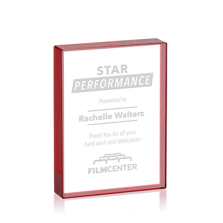 Verona Starfire Crystal Paperweight - Deep Etch #36