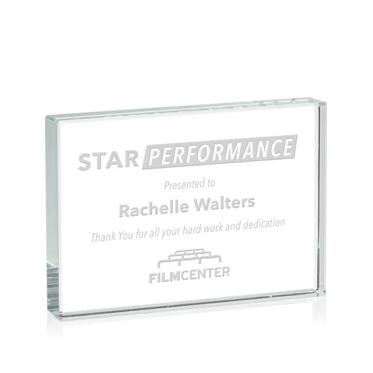 Verona Starfire Crystal Paperweight - Deep Etch #9