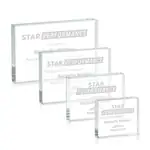Verona Starfire Crystal Paperweight - Deep Etch