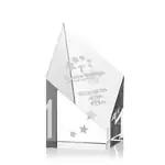 Vertex Optical Crystal Paperweight - Deep Etch