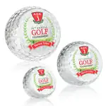 Optical Crystal Golf Ball Paperweight - Multicolor