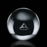 Optical Crystal Ball Paperweight - Deep Etch