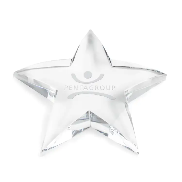 Savoy Star Optical Crystal Paperweight