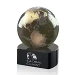 Marble Globe Paperweight on Crescent Base