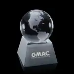 Globe Paperweight on Aluminum Base - Laser Engraving