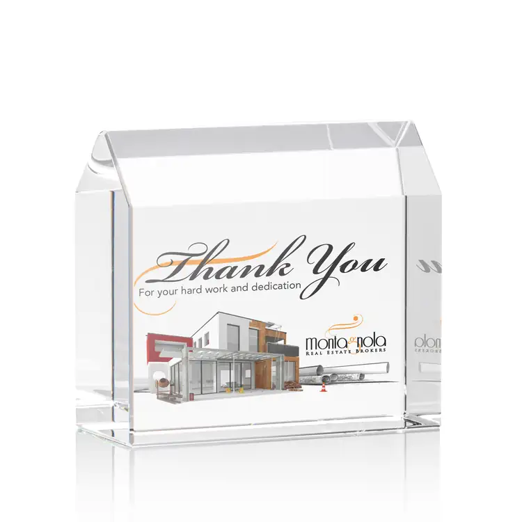 Presse-papiers maison Homestead en cristal optique Multicolore