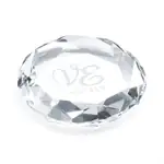 Amherst Octagonal Optical Crystal Paperweight - Deep Etch