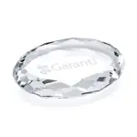Amherst Oval Optical Crystal Paperweight - Deep Etch