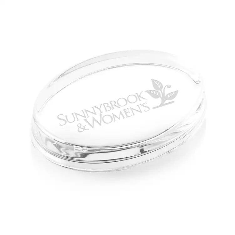 Bowen Oval Paperweight - Deep Etch