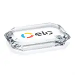 Amherst Rectangular Optical Crystal Paperweight - Multicolor