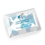 Claughton Rectangular Starfire Crystal Paperweight - Multicolor