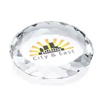 Amherst Round Optical Crystal Paperweight - Multicolor