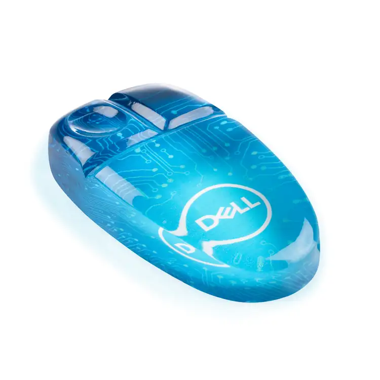 Crystal Computer Mouse Paperweight - Multicolor