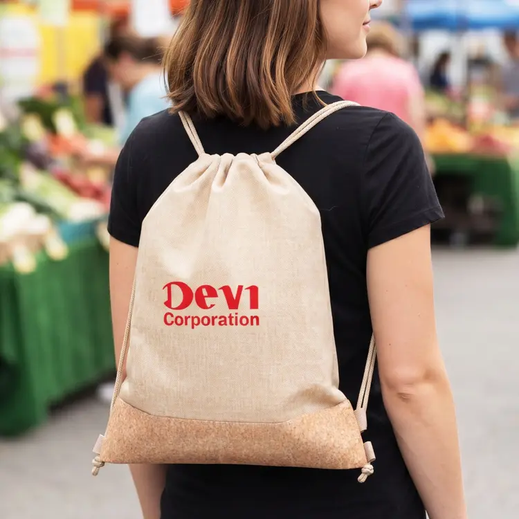 Sac à cordon County avec fond en liège #3