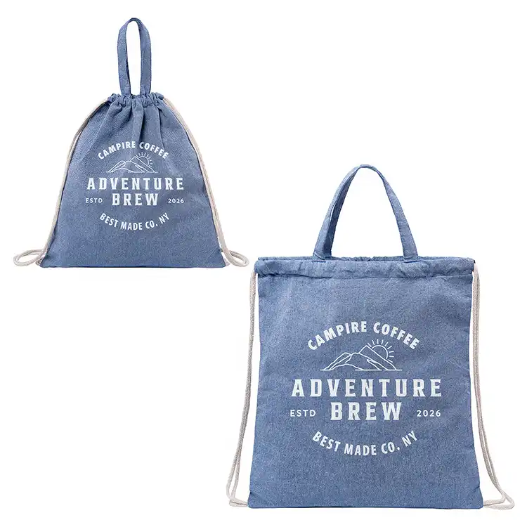Pueblo Recycled Cotton & RPET Drawstring Bag #2
