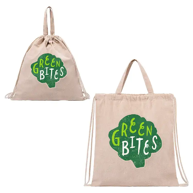 Pueblo Recycled Cotton & RPET Drawstring Bag #3