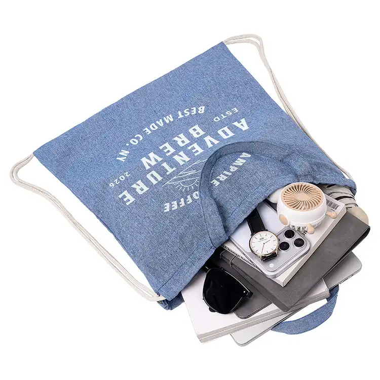 Pueblo Recycled Cotton & RPET Drawstring Bag #4