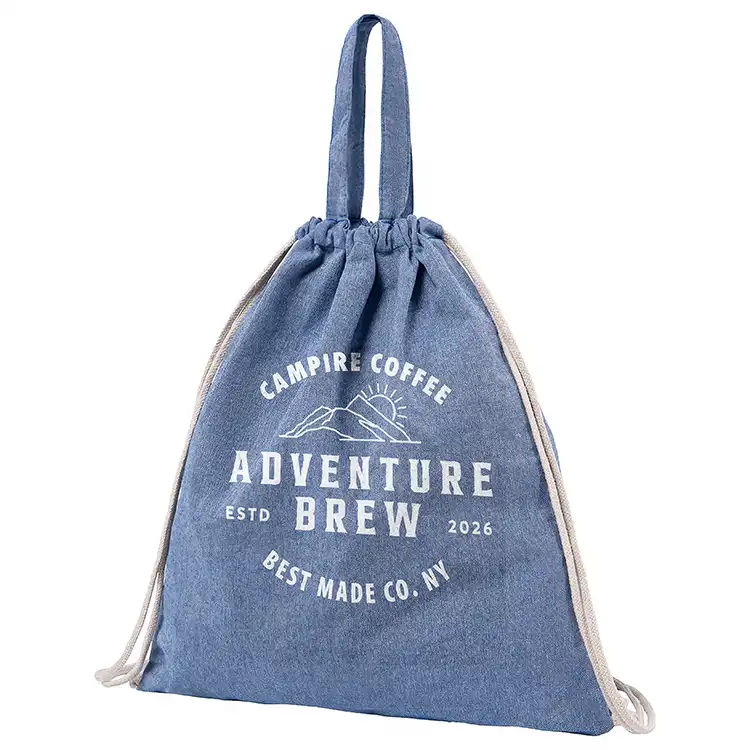Pueblo Recycled Cotton & RPET Drawstring Bag #5