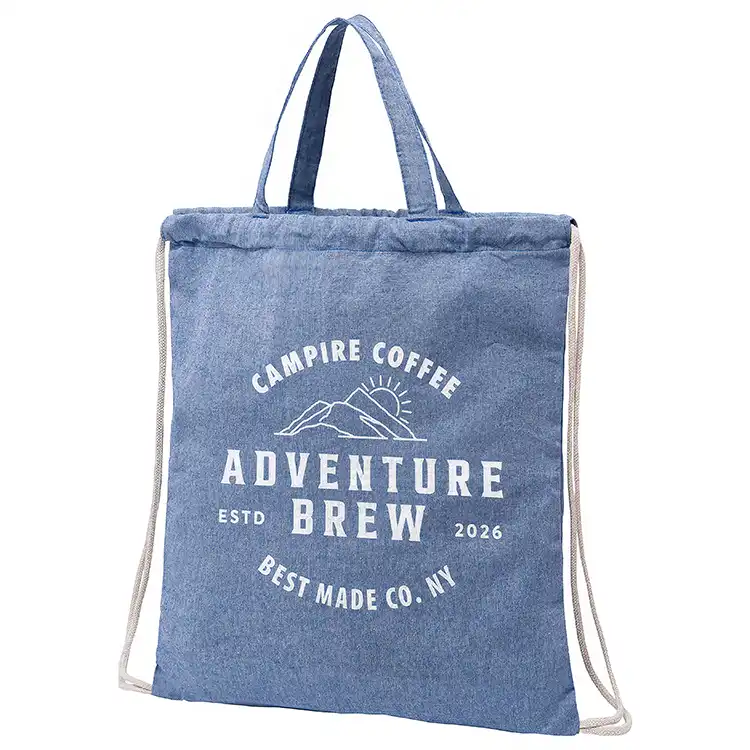 Pueblo Recycled Cotton & RPET Drawstring Bag #6