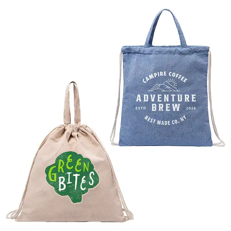 Pueblo Recycled Cotton & RPET Drawstring Bag