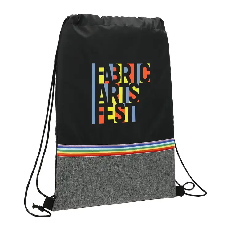 Rainbow Recycled Drawstring Bag #2
