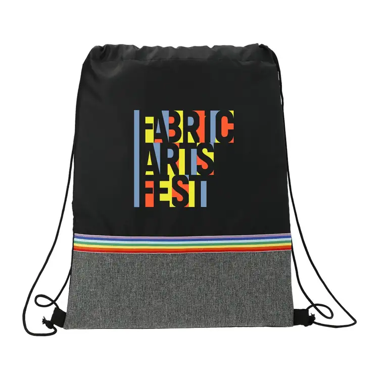 Rainbow Recycled Drawstring Bag