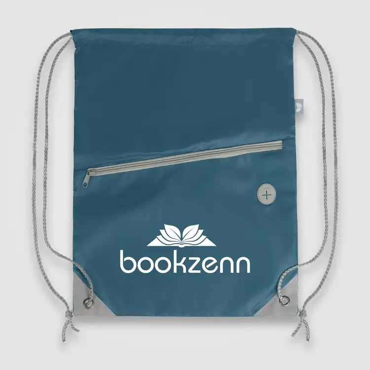 Vilda Recycled Polyester Drawstring Backpack with Zippered Front Pocket #21