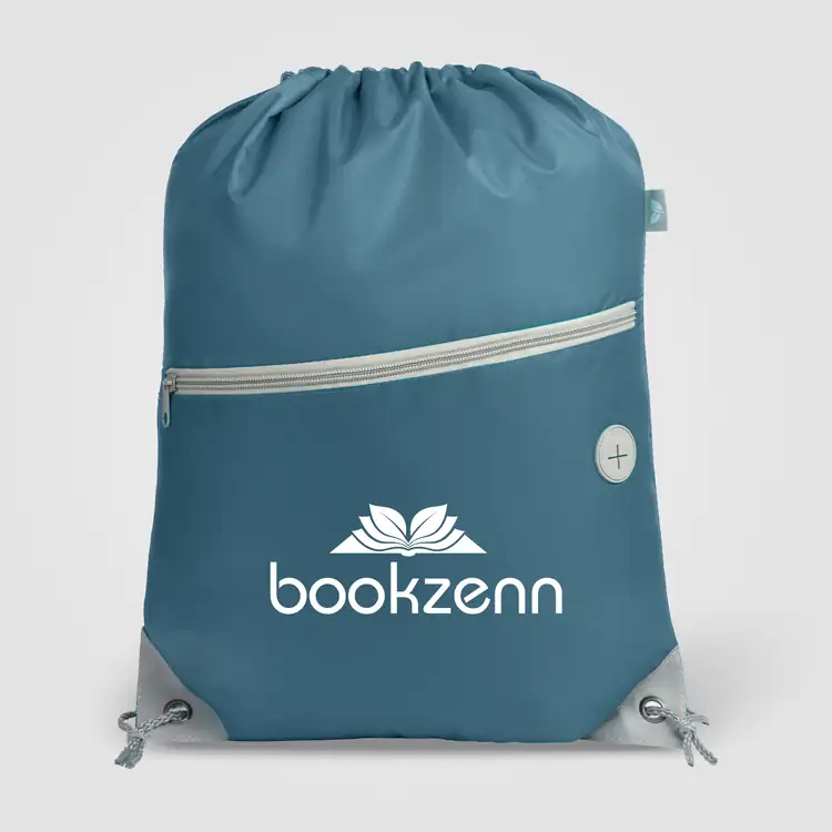 Vilda Recycled Polyester Drawstring Backpack with Zippered Front Pocket #24