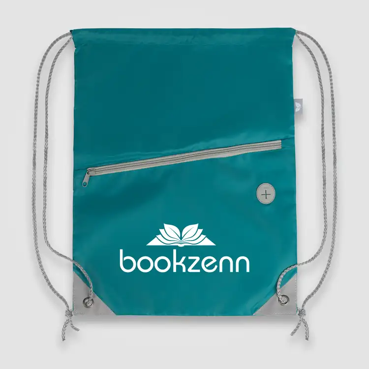 Vilda Recycled Polyester Drawstring Backpack with Zippered Front Pocket #8
