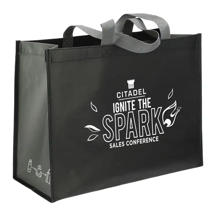 Recycled Polyester Matte Laminated Shopper Tote #3