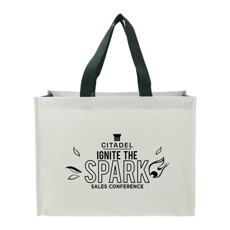 Recycled Polyester Matte Laminated Shopper Tote #4