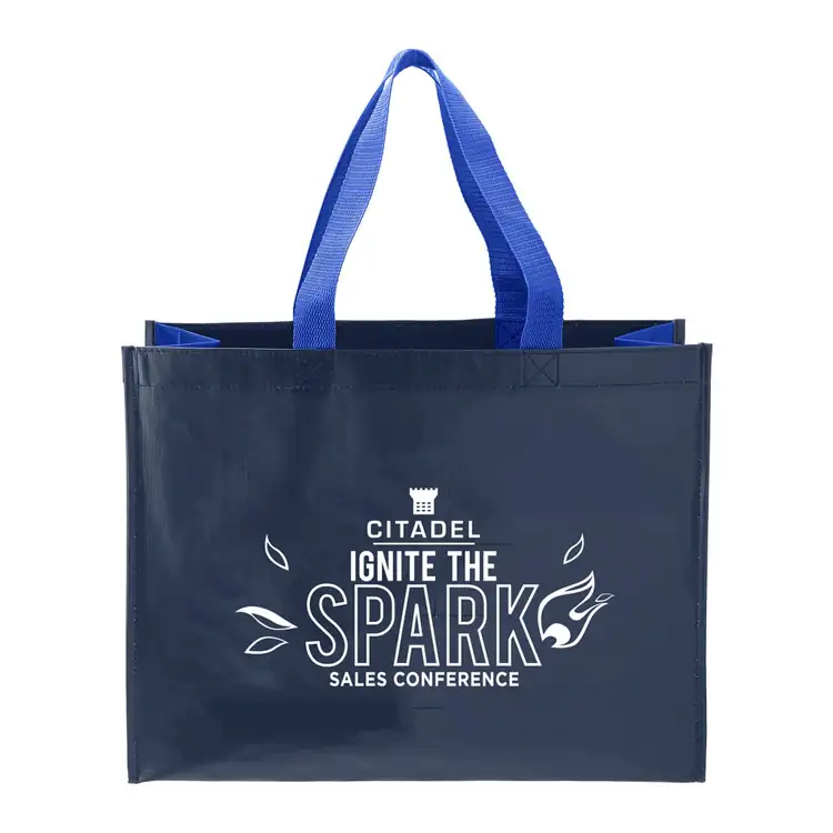 Recycled Polyester Matte Laminated Shopper Tote #5
