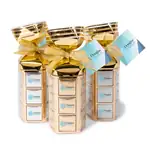 Sac cadeau de 36 carrés de chocolat sous feuille multicolore