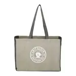 Recycled Cotton Contrast-Side Shopper Tote