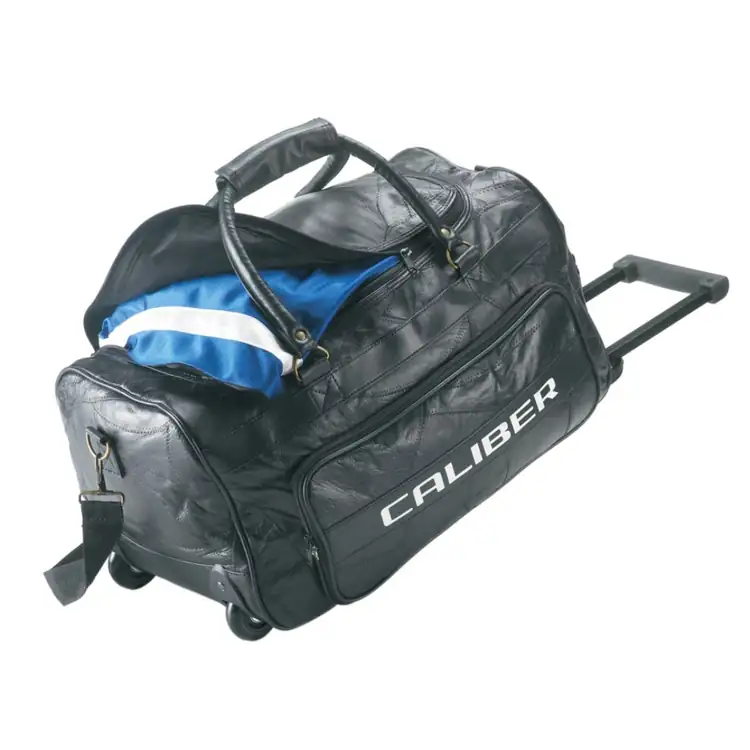 Timeless Leather Wheeled Duffel Bag