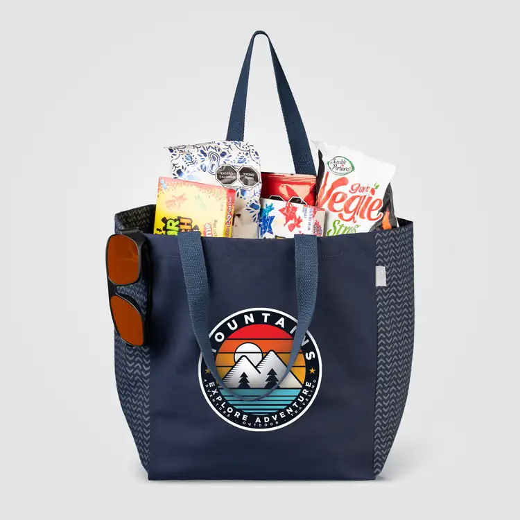 Toronto Recycled Cotton Chevron Tote Bag 8 oz #10
