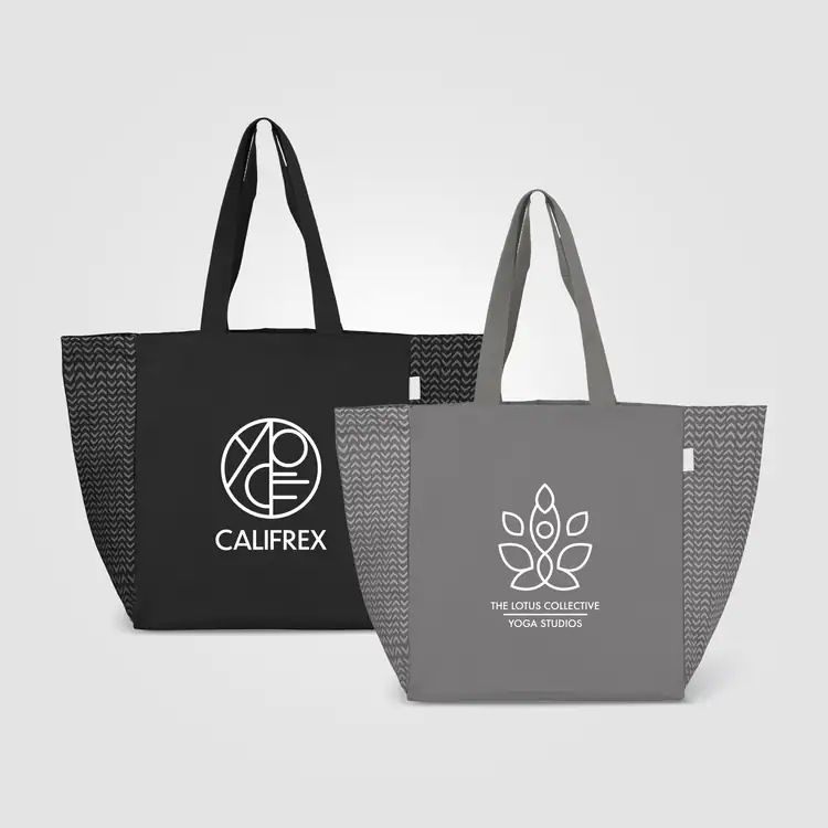 Toronto Recycled Cotton Chevron Tote Bag 8 oz #2