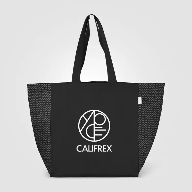 Toronto Recycled Cotton Chevron Tote Bag 8 oz #3