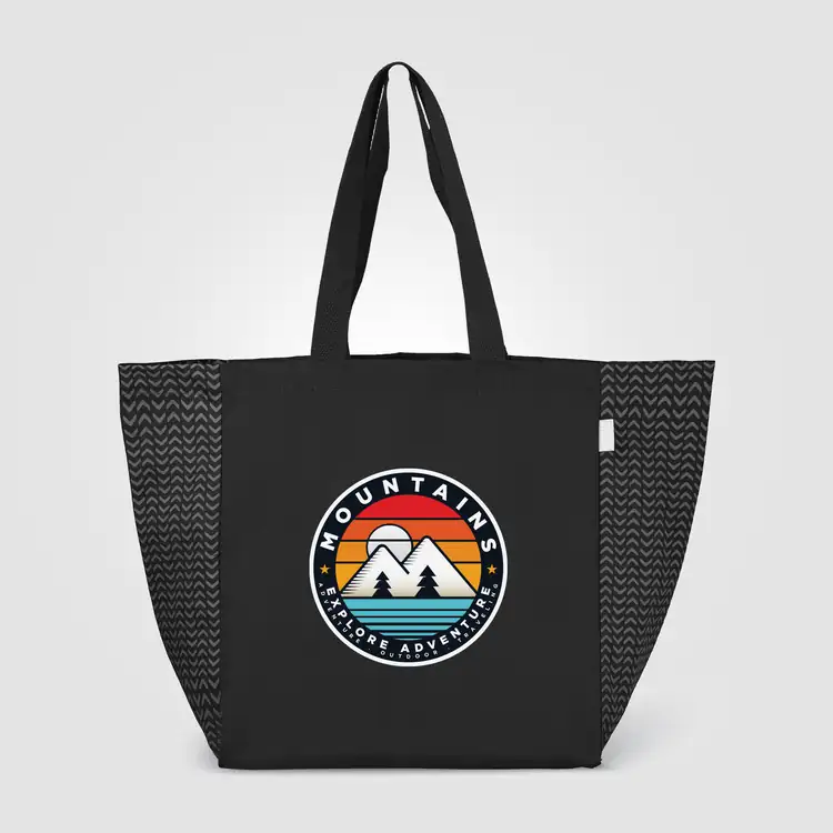 Toronto Recycled Cotton Chevron Tote Bag 8 oz #4