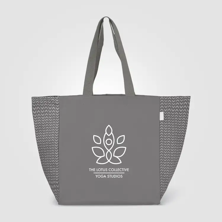 Toronto Recycled Cotton Chevron Tote Bag 8 oz #5