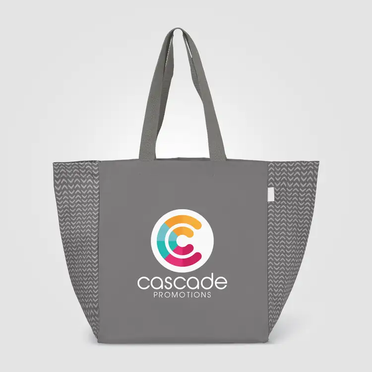 Toronto Recycled Cotton Chevron Tote Bag 8 oz #6
