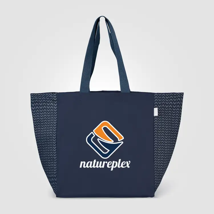 Toronto Recycled Cotton Chevron Tote Bag 8 oz #7