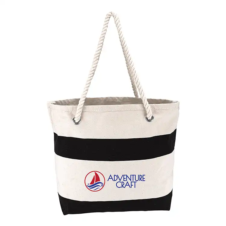 Cotton Resort Tote Bag with Rope Handle #2
