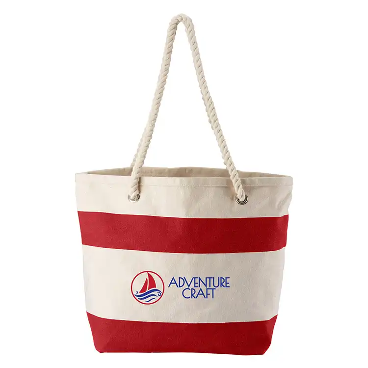 Cotton Resort Tote Bag with Rope Handle #4