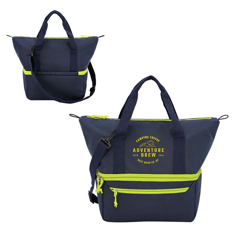 Sac isotherme carré Jasper à 2 compartiments en polyester Premier 600D