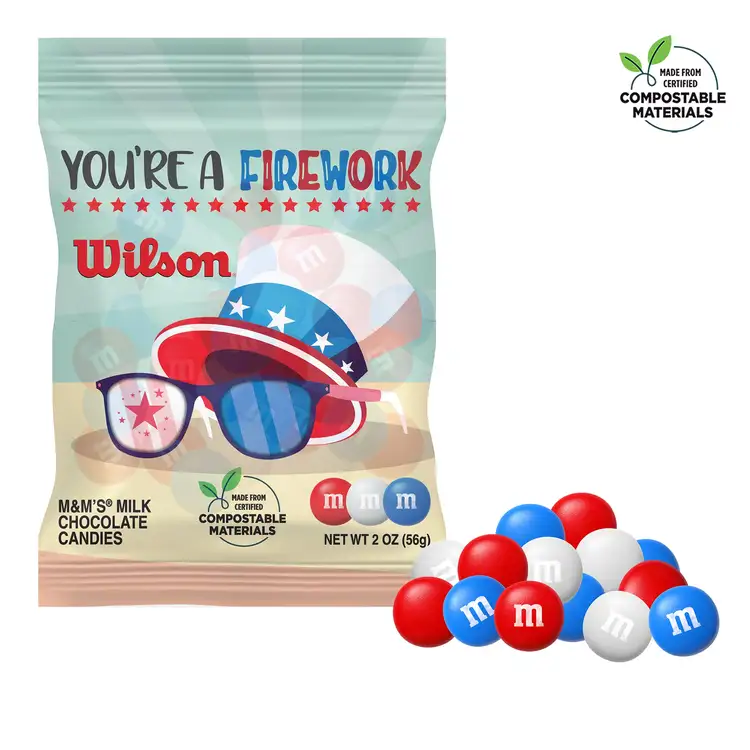 Compostable ECO-DigiBag with M&M’s 2 oz - Americana