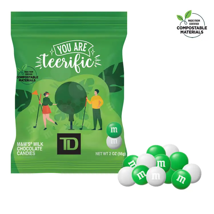 Sachet ECO-DigiBag compostable de M&M’s 2 oz - couleurs choisies #3